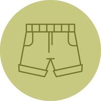 shorts lijn cirkel veelkleurig icoon vector