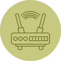 Wifi lijn cirkel veelkleurig icoon vector