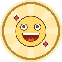 glimlach grappig cirkel icoon vector