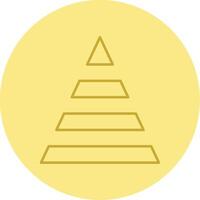 piramide lijn cirkel veelkleurig icoon vector