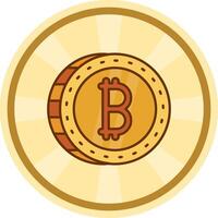 bitcoin grappig cirkel icoon vector