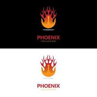 brand Feniks vogel uitlopend in helling rood kleur voor geestelijk vogel brandwond logo ontwerp vector