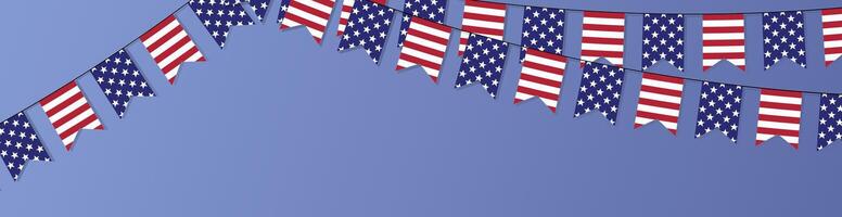 Verenigde staten web spandoek. Verenigde Staten van Amerika nationaal vlaggen vector achtergrond. Amerikaans rechthoekig horizontaal aanplakbord banier