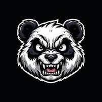 panda hoofd mascotte logo sjabloon vector