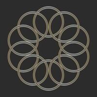 tien ring goud cirkel vector