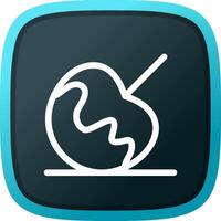 karamel appel creatief icoon ontwerp vector