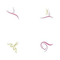 schoonheid kapsel salon logo vector illustratie ontwerp
