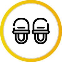 slippers creatief icoon ontwerp vector