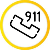 telefoontje 911 creatief icoon ontwerp vector