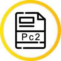 pc2 creatief icoon ontwerp vector