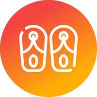 slippers creatief icoon ontwerp vector