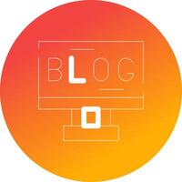 bloggen creatief icoon ontwerp vector
