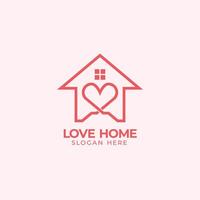 liefde huis logo vector voor vastgoed bedrijf