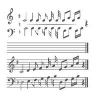 muziek- aantekeningen reeks vector