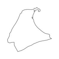 ariana gouvernement kaart, administratief divisie van tunesië. vector illustratie.
