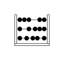 telraam en horizontaal telraam speelgoed, houten kralen, baby aan het leren nummers, speelgoed- voor kinderen opleiding, telraam tellen kader tekenfilm stijl vlak vector illustratie.