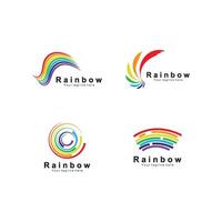 regenboog icoon logo vector sjabloon illustratie ontwerp