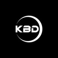 kbd brief logo ontwerp, inspiratie voor een uniek identiteit. modern elegantie en creatief ontwerp. watermerk uw succes met de opvallend deze logo. vector