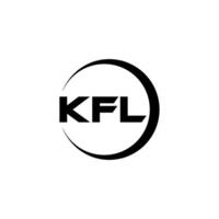 kfl brief logo ontwerp, inspiratie voor een uniek identiteit. modern elegantie en creatief ontwerp. watermerk uw succes met de opvallend deze logo. vector