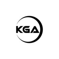 kga brief logo ontwerp, inspiratie voor een uniek identiteit. modern elegantie en creatief ontwerp. watermerk uw succes met de opvallend deze logo. vector