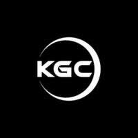 kgc brief logo ontwerp, inspiratie voor een uniek identiteit. modern elegantie en creatief ontwerp. watermerk uw succes met de opvallend deze logo. vector