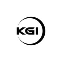 kgi brief logo ontwerp, inspiratie voor een uniek identiteit. modern elegantie en creatief ontwerp. watermerk uw succes met de opvallend deze logo. vector