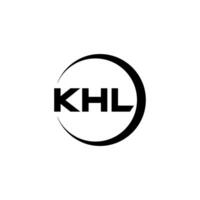 khl brief logo ontwerp, inspiratie voor een uniek identiteit. modern elegantie en creatief ontwerp. watermerk uw succes met de opvallend deze logo. vector
