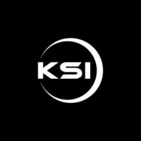 ksi brief logo ontwerp, inspiratie voor een uniek identiteit. modern elegantie en creatief ontwerp. watermerk uw succes met de opvallend deze logo. vector