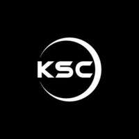 ksc brief logo ontwerp, inspiratie voor een uniek identiteit. modern elegantie en creatief ontwerp. watermerk uw succes met de opvallend deze logo. vector