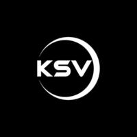 ksv brief logo ontwerp, inspiratie voor een uniek identiteit. modern elegantie en creatief ontwerp. watermerk uw succes met de opvallend deze logo. vector