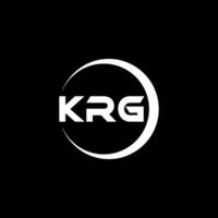 krg brief logo ontwerp, inspiratie voor een uniek identiteit. modern elegantie en creatief ontwerp. watermerk uw succes met de opvallend deze logo. vector