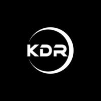 kdr brief logo ontwerp, inspiratie voor een uniek identiteit. modern elegantie en creatief ontwerp. watermerk uw succes met de opvallend deze logo. vector