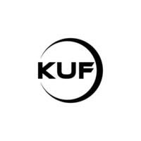 kuf brief logo ontwerp, inspiratie voor een uniek identiteit. modern elegantie en creatief ontwerp. watermerk uw succes met de opvallend deze logo. vector