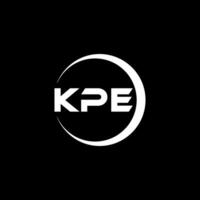 kpe brief logo ontwerp, inspiratie voor een uniek identiteit. modern elegantie en creatief ontwerp. watermerk uw succes met de opvallend deze logo. vector