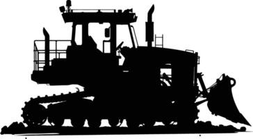 ai gegenereerd silhouet bulldozer bouw zwaar machine uitrusting zwart kleur enkel en alleen vector