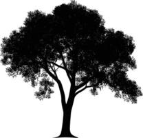 ai gegenereerd silhouet boom natuur zwart kleur enkel en alleen vector