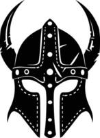 ai gegenereerd silhouet viking helm in mmorpg spel zwart kleur enkel en alleen vector