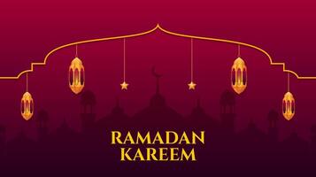 Ramadan kareem. Ramadan Islamitisch ontwerp sjabloon. banier, poster, groet kaart. vector illustratie.