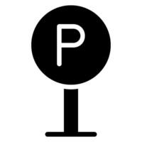 parkeerbord glyph icon vector