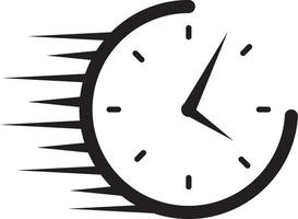 snelle levering icoon met timer. snel stopwatch lijn icoon. snelle levering verzendservice teken. snelheid klok symbool urgentie, deadline, time management, wedstrijd teken, voorraad vector