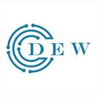 dauw brief ontwerp. dauw brief technologie logo ontwerp Aan wit achtergrond. vector