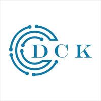 dck brief ontwerp. dck brief technologie logo ontwerp Aan wit achtergrond. vector