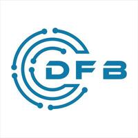 dfb brief ontwerp. dfb brief technologie logo ontwerp Aan een wit achtergrond. vector