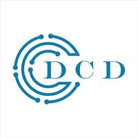 dcd brief ontwerp. dcd brief technologie logo ontwerp Aan wit achtergrond. vector