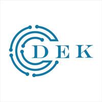 dek brief ontwerp. dek brief technologie logo ontwerp Aan wit achtergrond. vector