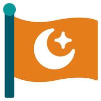 Islamitisch vlag icoon Ramadan, voor infografisch, web, app, enz vector