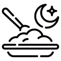 suhoor maaltijd icoon Ramadan, voor infografisch, web, app, enz vector
