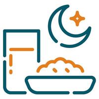 suhoor icoon Ramadan, voor infografisch, web, app, enz vector