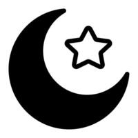 halve maan icoon Ramadan, voor infografisch, web, app, enz vector