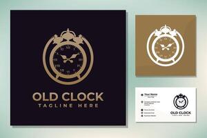 antiek oud klok met steampunk stijl voor embleem logo ontwerp inspiratie vector